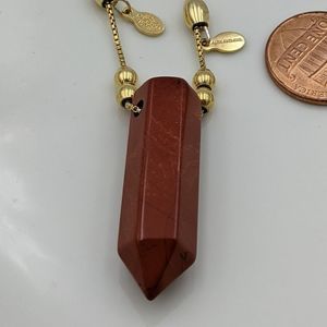 Alex Ani 14kt Sterling Silver Red Jasper Necklace